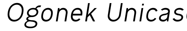 Ogonek Unicase font preview